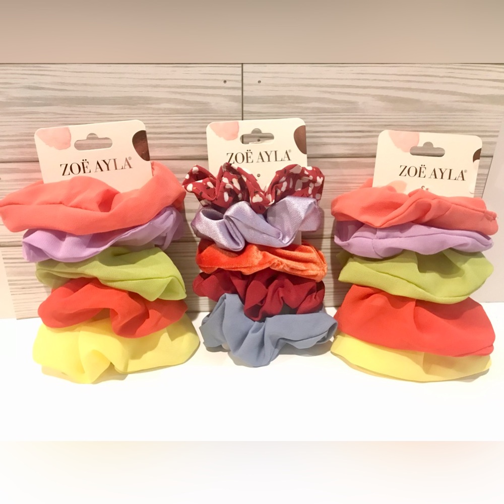 Bright Scrunchies 3 Large Packs/ 15 in Total NWT